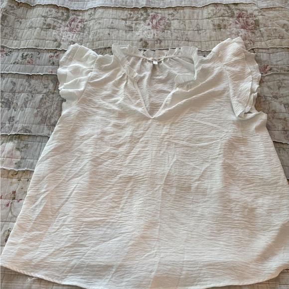 *Stitch Fix* Nine Britton Sz XL Debbie Flutter Sleeve Blouse EUC - Picture 6 of 8